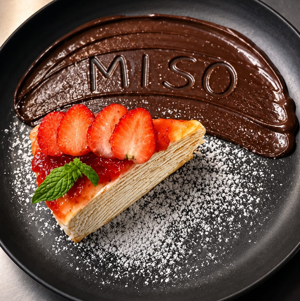    Strawberry Mille Crêpe.